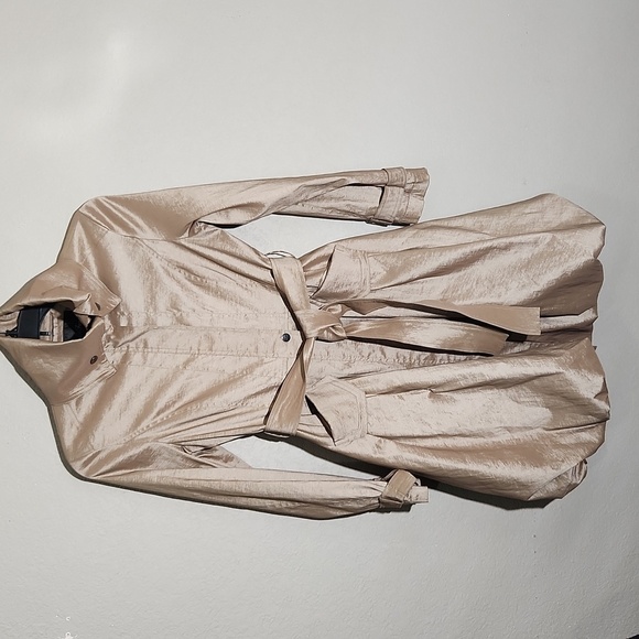 Belle Fare Coat Trench Size S Lepoard 50s 60s Dress Coat Flaw Victorian Bubble - Picture 12 of 16